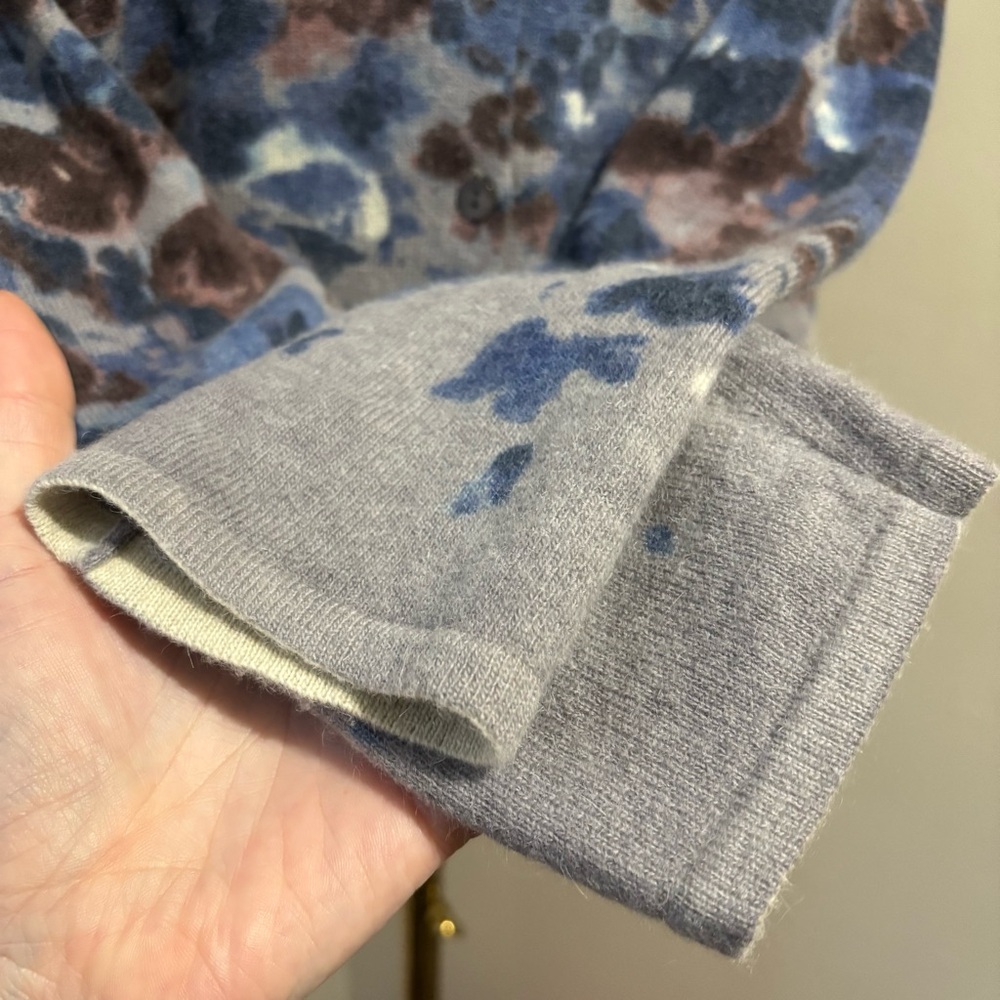 Vintage Lambs Wool Rabbit Hair V Neck Cardigan Size Large Button Up Sweater - Picture 8 of 11